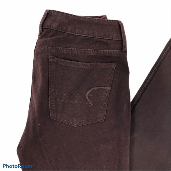 American‎ Eagle Burgundy Slim Fit Pants Size 4 - Picture 4 of 9